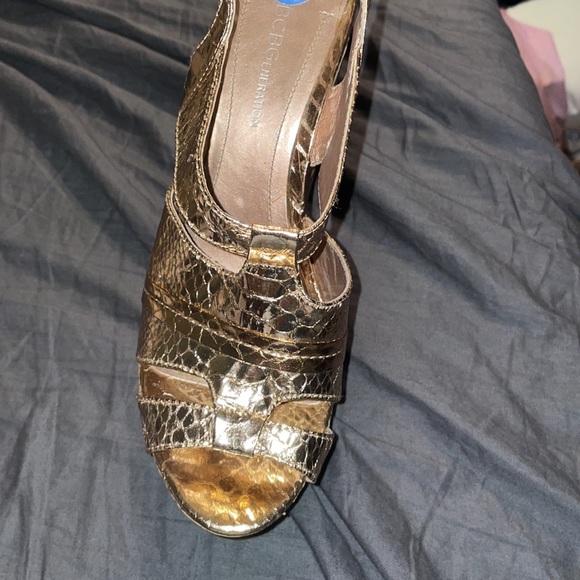 GUC BCBGeneration Rose Gold Wedge 7.5 - Picture 9 of 9